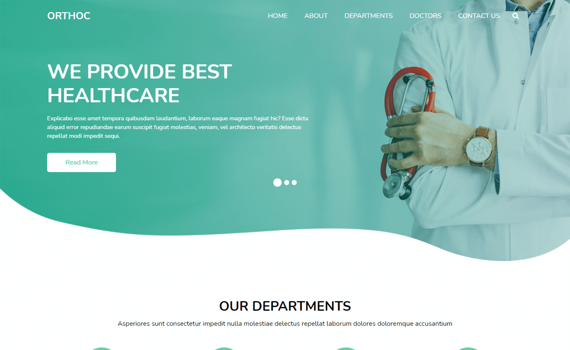 Free Responsive Bootstrap 4 Medical Website Template