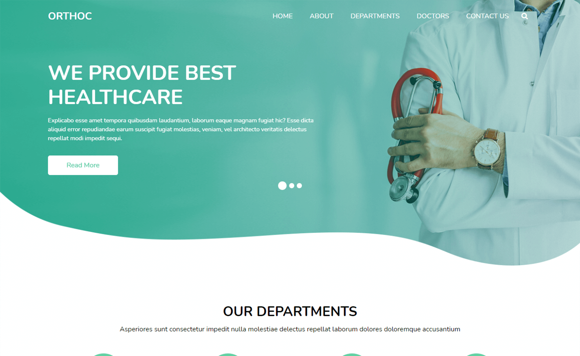 Orthoc - Free Responsive Bootstrap 4 Medical Website Template