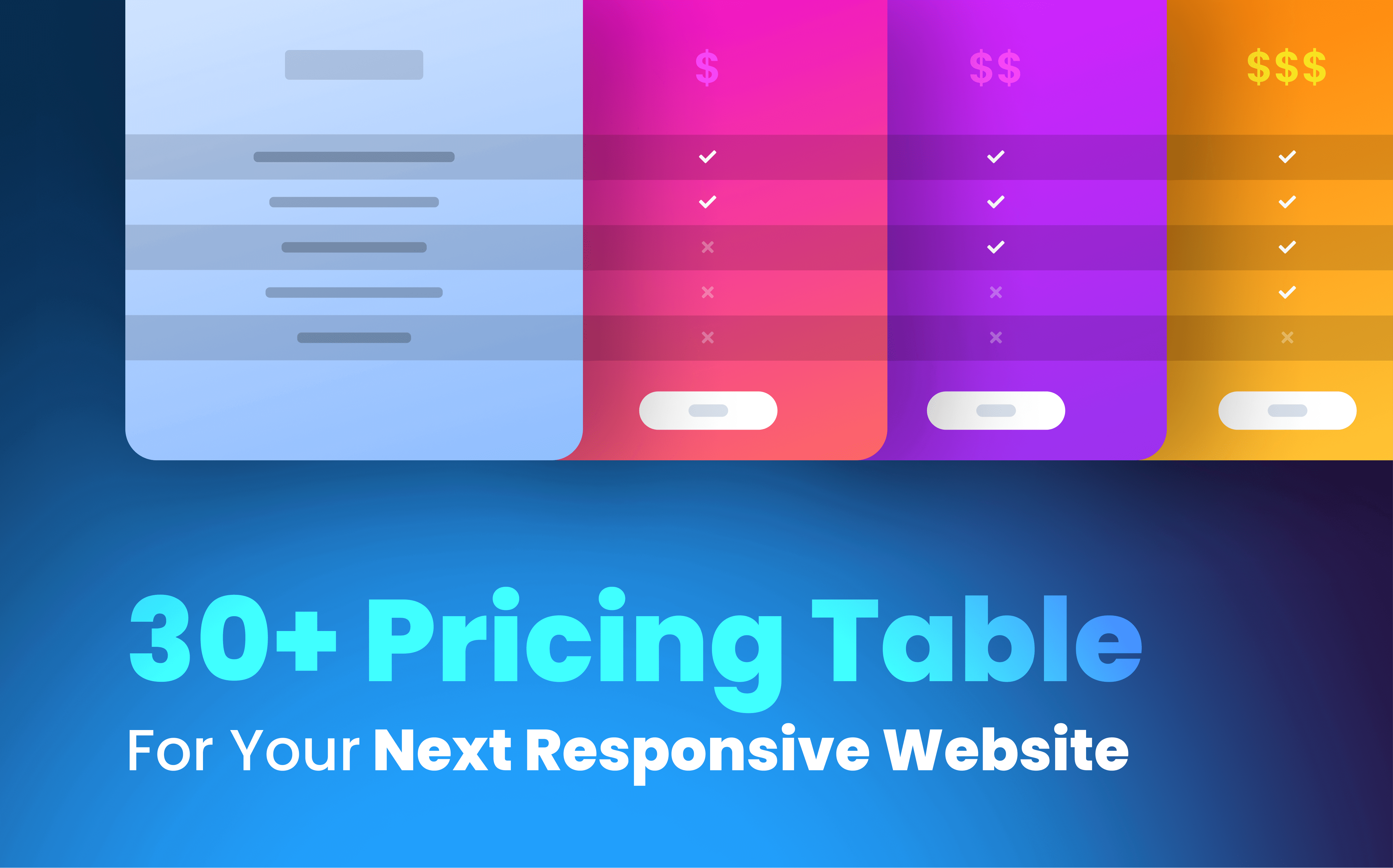 30+ Pricing Table For Your Next Responsive Website - ThemeWagon