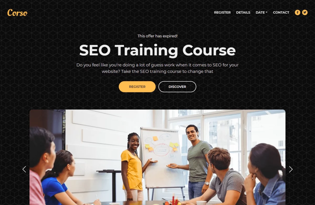Corso - Free Bootstrap Education Website Template