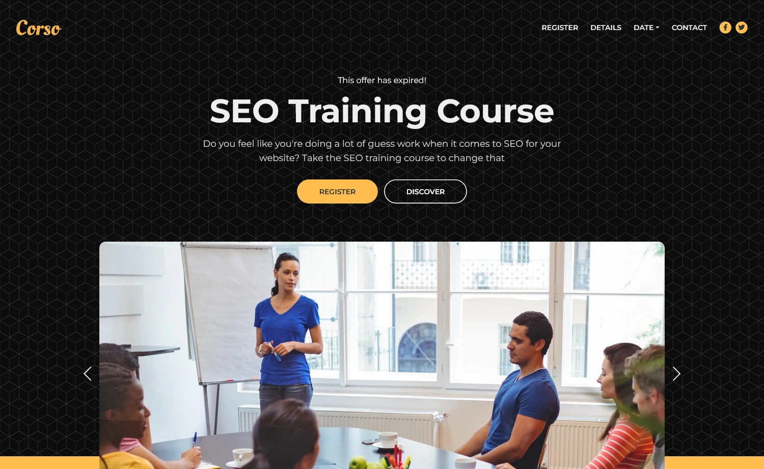 Corso - Free Bootstrap Education Website Template