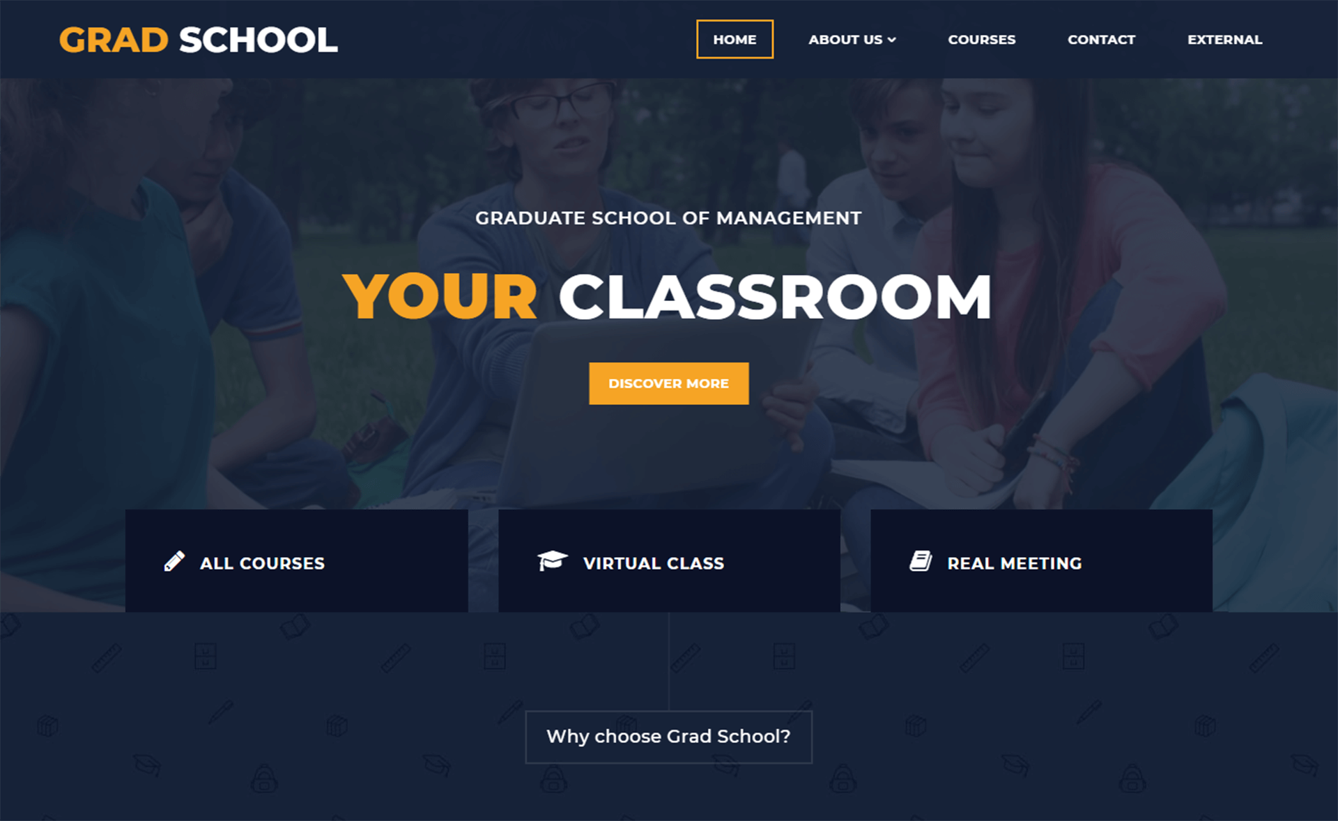Free Bootstrap 4 HTML5 Educational Website Template