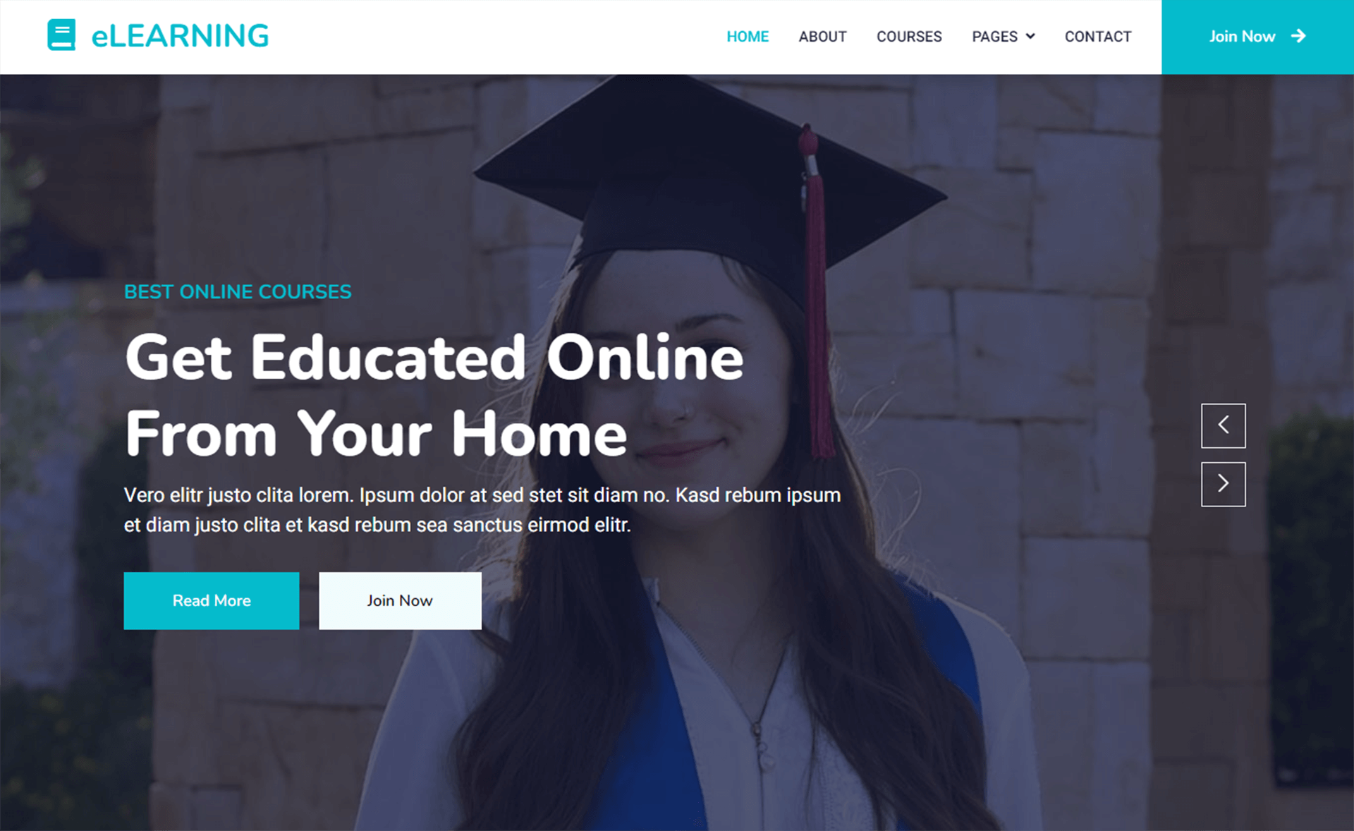 online learning html template