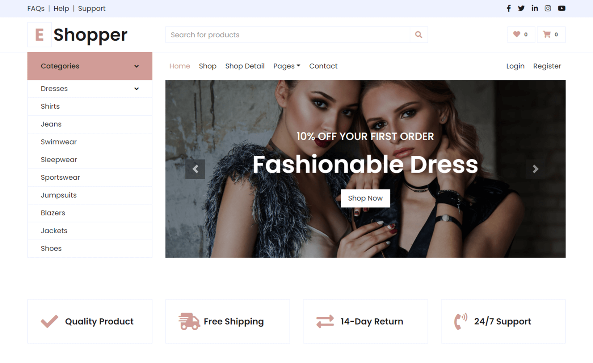 Eshopper Free Bootstrap 4 E Commerce Website Template   Eshopper 1 