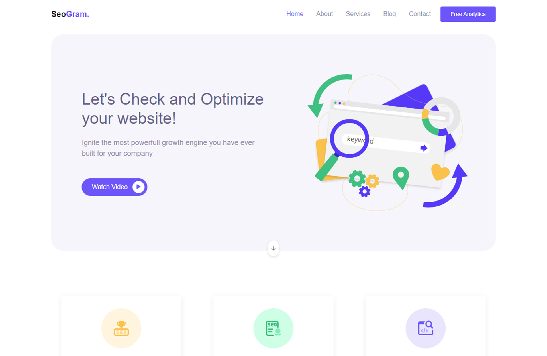 SeoGram - Free Multipage Bootstrap 4 Landing Page Website Template