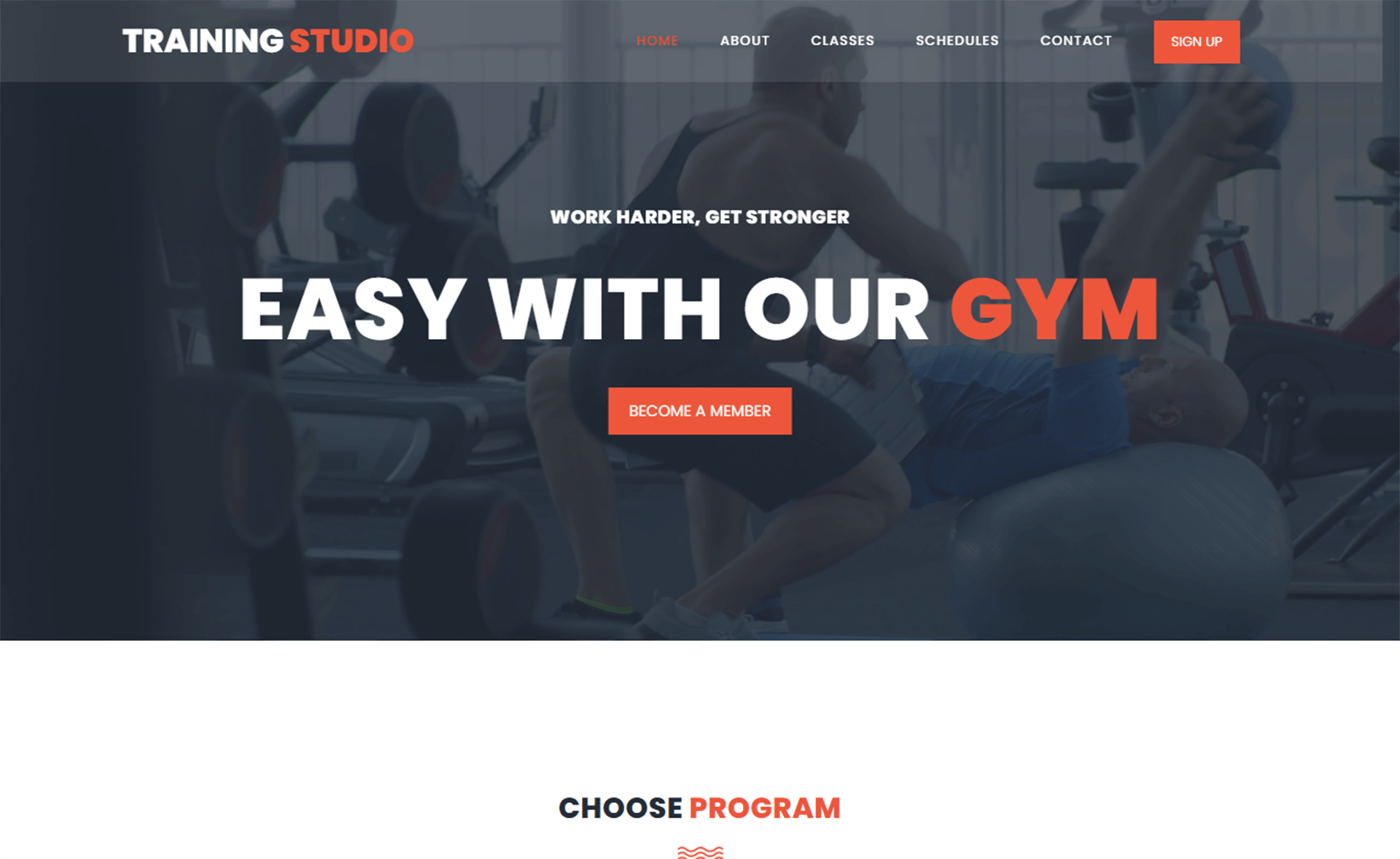 Training Studio - Free Responsive Bootstrap 4 Fitness Website Template