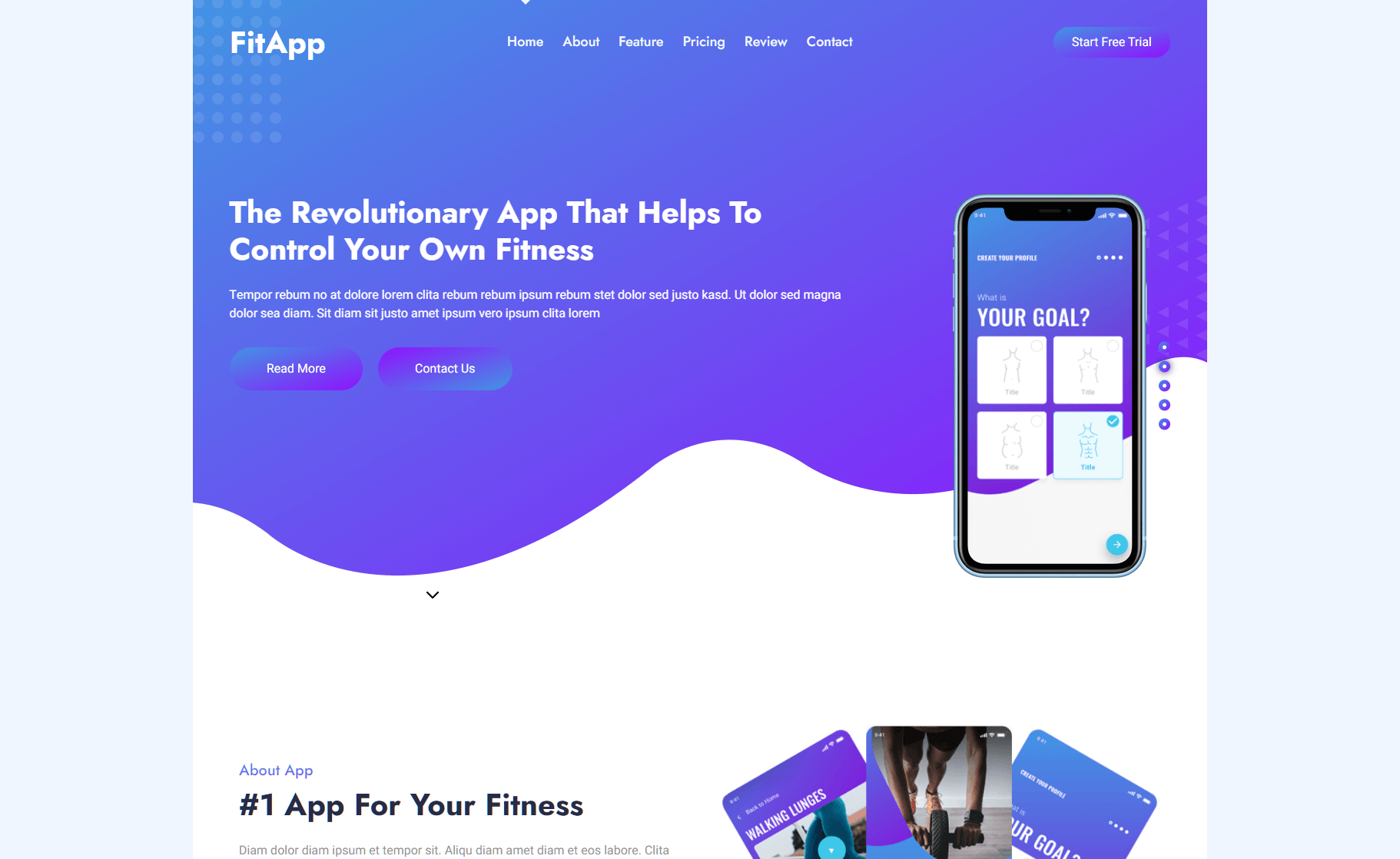 FitApp Responsive Free Bootsrap5 HTML5 Landing Page Template