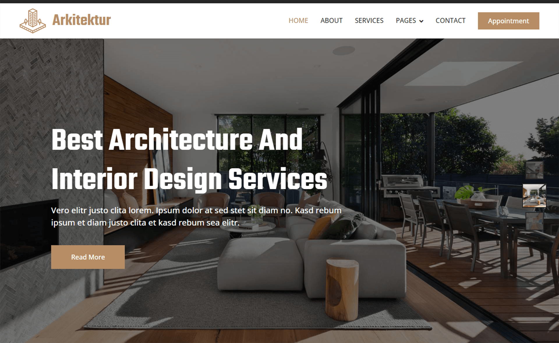 Free Responsive HTML5 Bootstrap 5 Architecture Website Template
