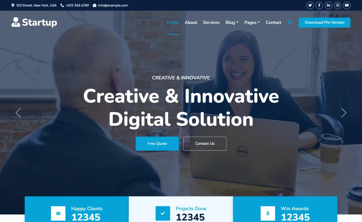 Startup - Free Bootstrap 5 HTML5 Business Startup Website Template