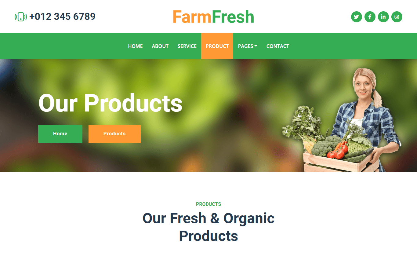 Free Bootstrap 5 Responsive Organic Farm Website Template