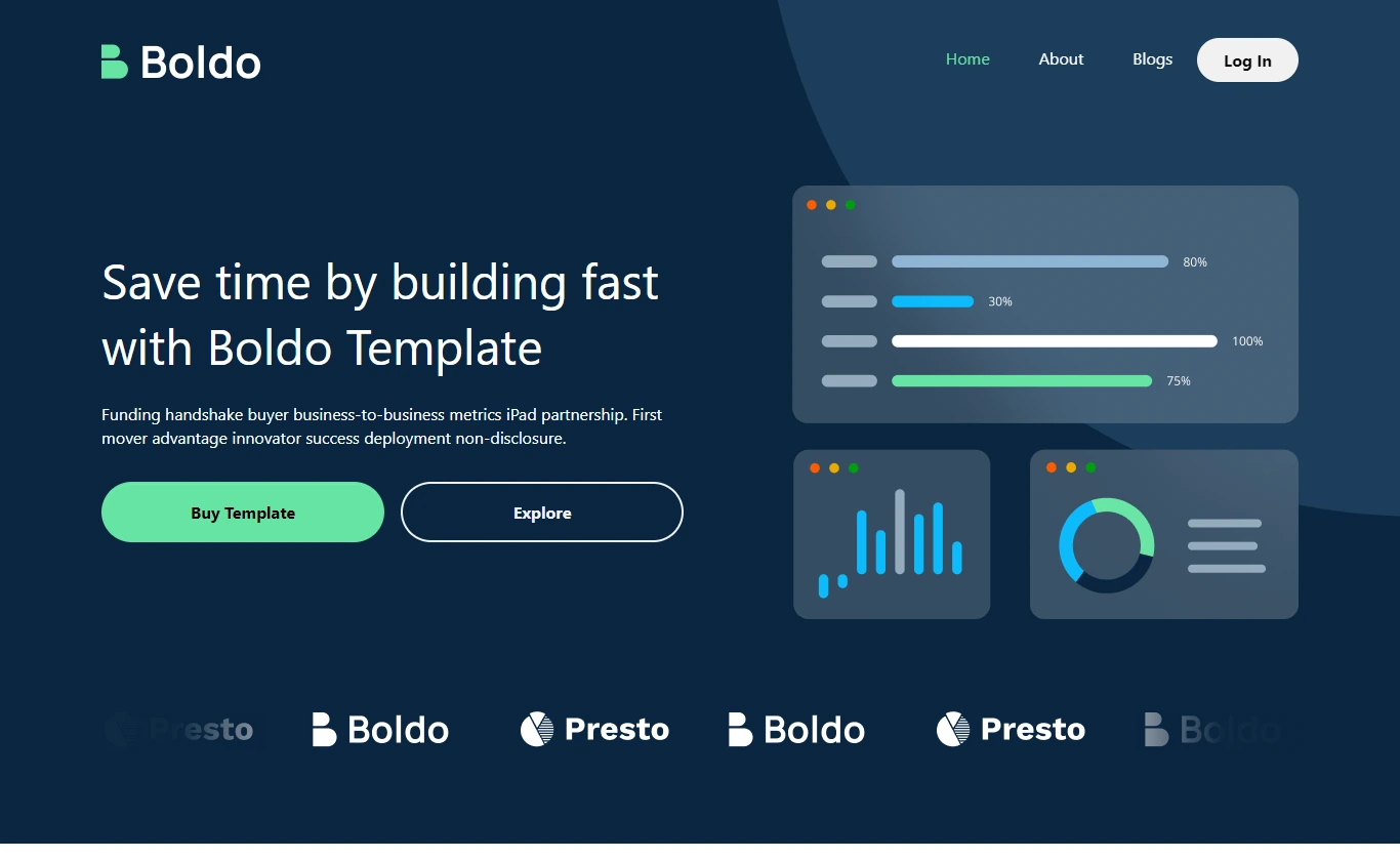 Boldo - Free Bootstrap Landing Page Template
