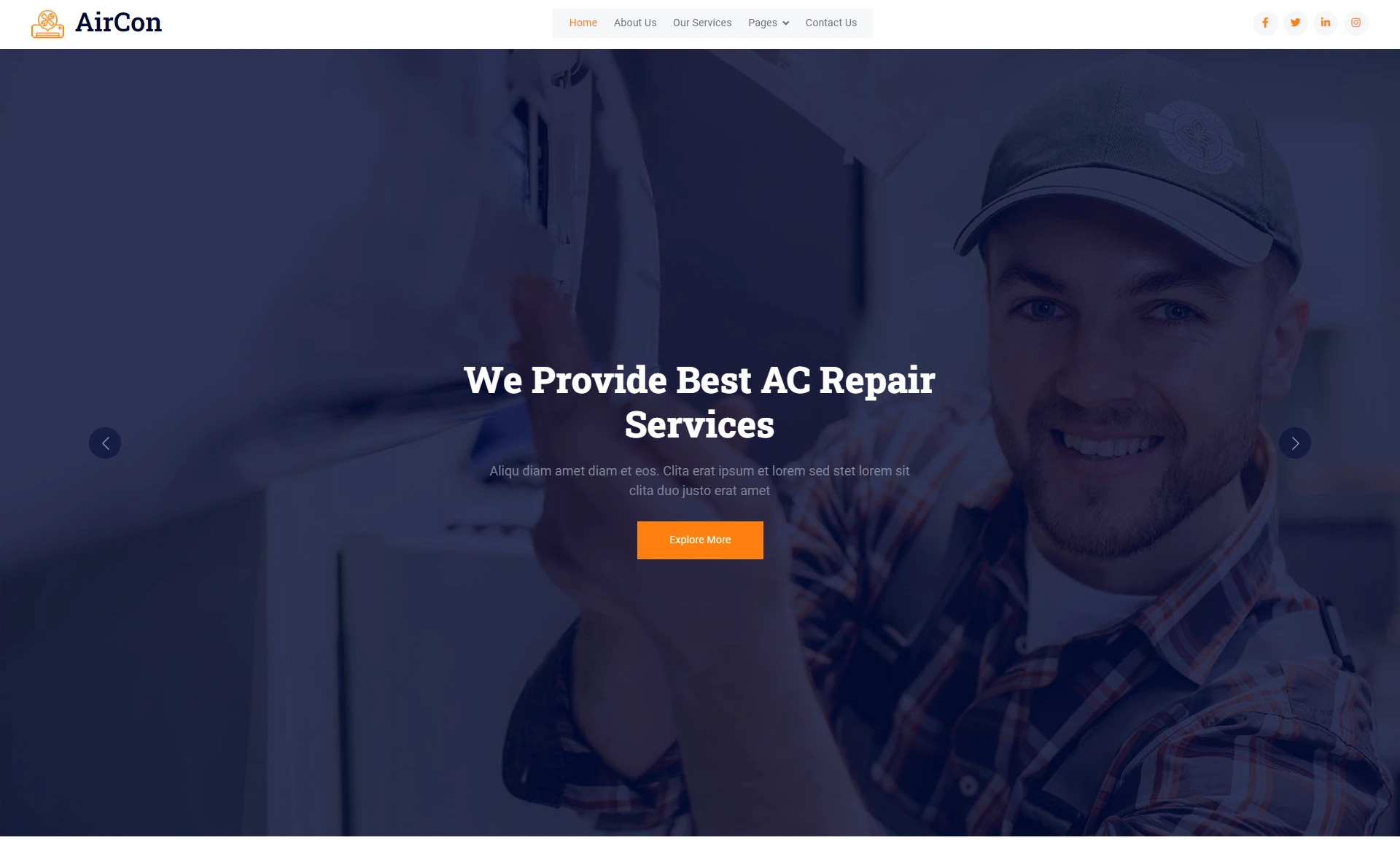 Free Responsive Bootstrap 5 AC Repair Website Template