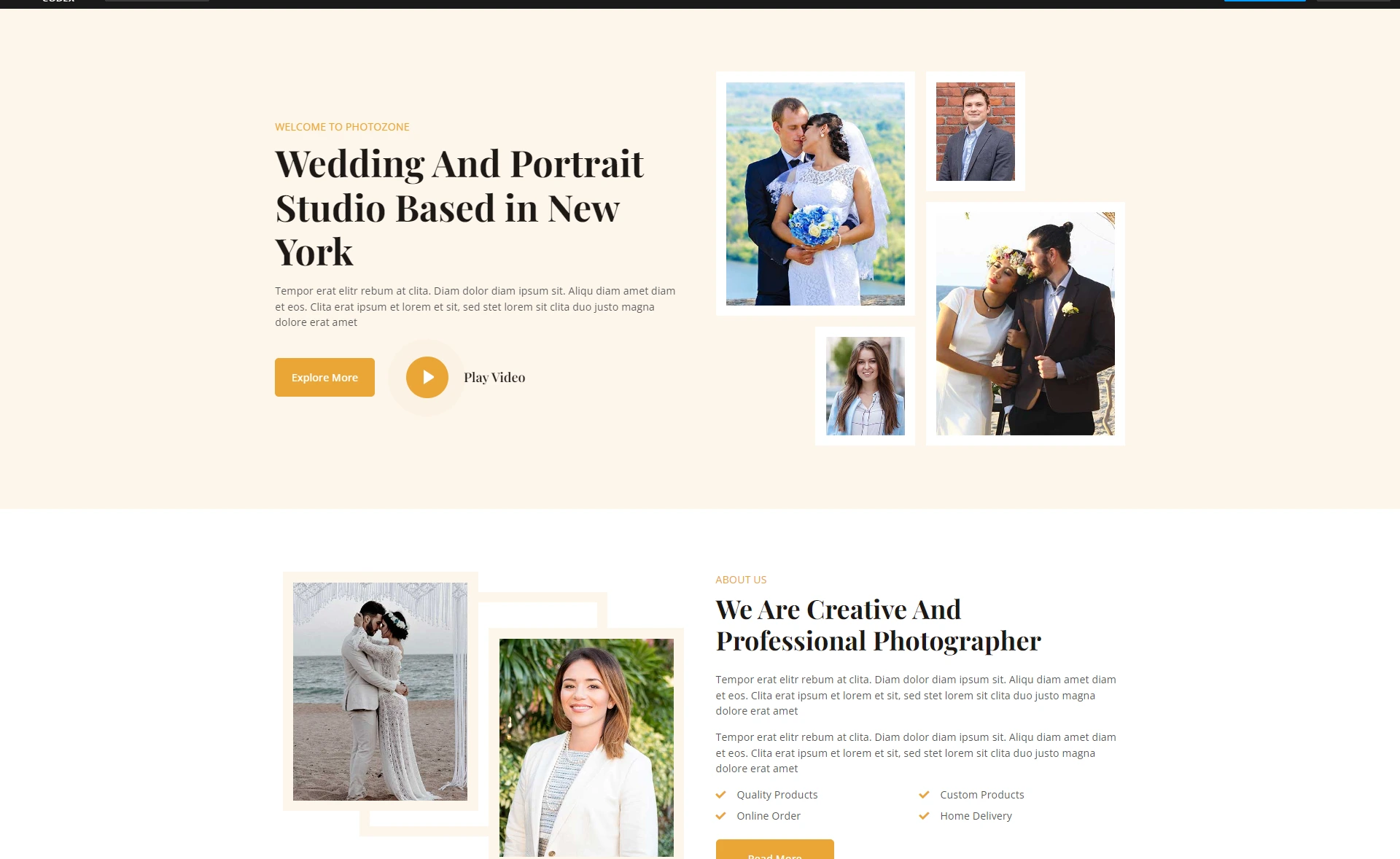 Free Responsive Bootstrap 5 Photo Studio Website Template