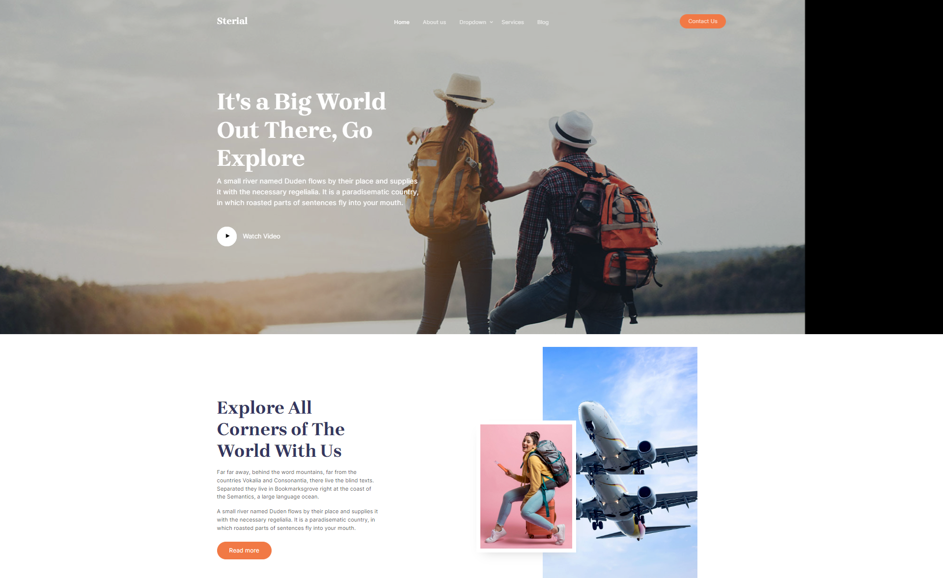 Free Responsive Bootstrap Travel Agency Website Template