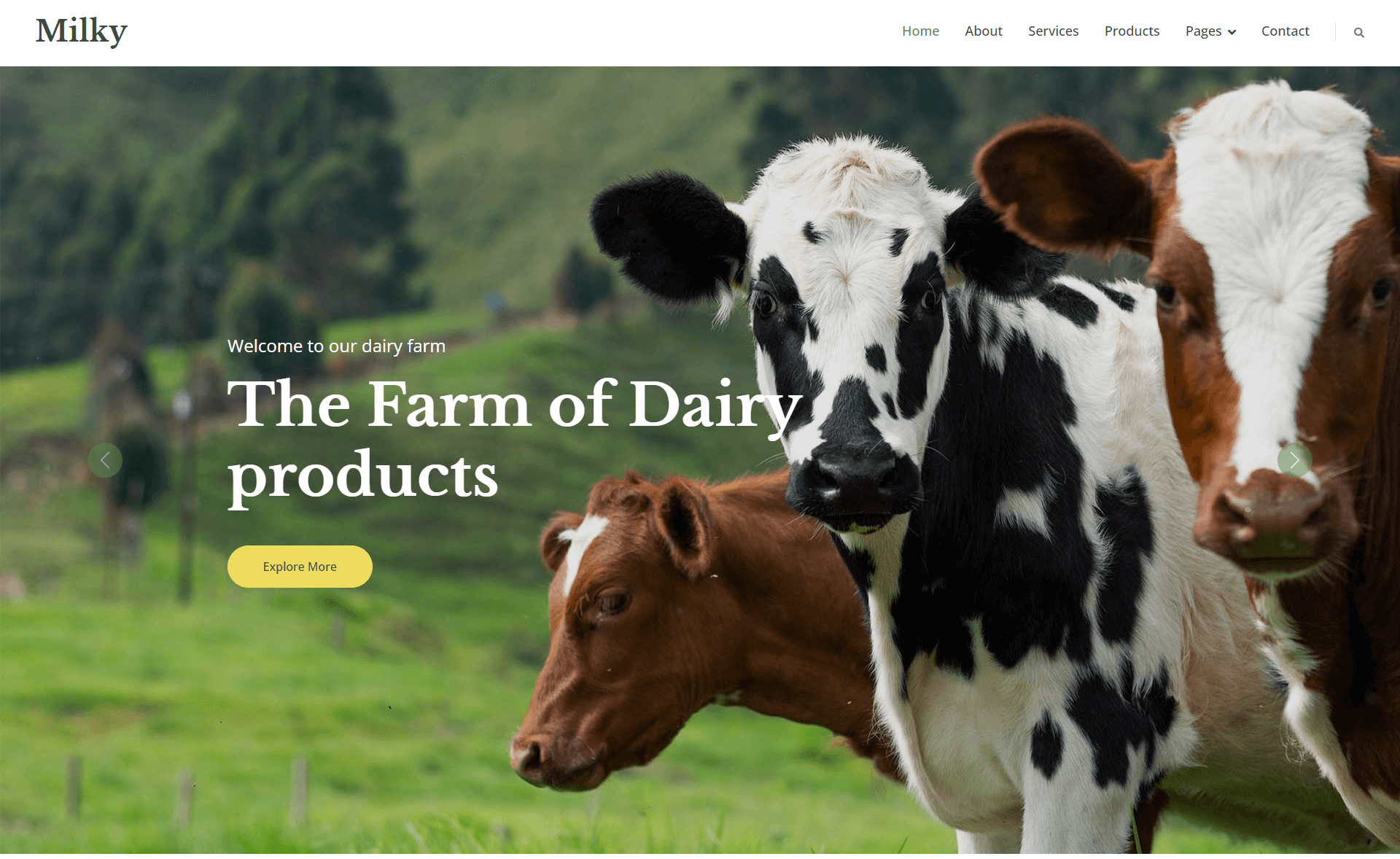 Free Responsive Bootstrap 5 Dairy Website Template