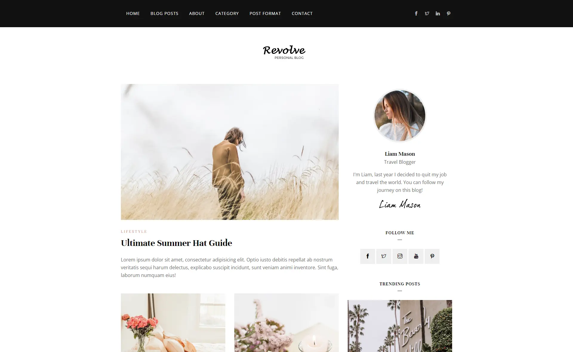 Revolve - Free Responsive Blogging Website Template