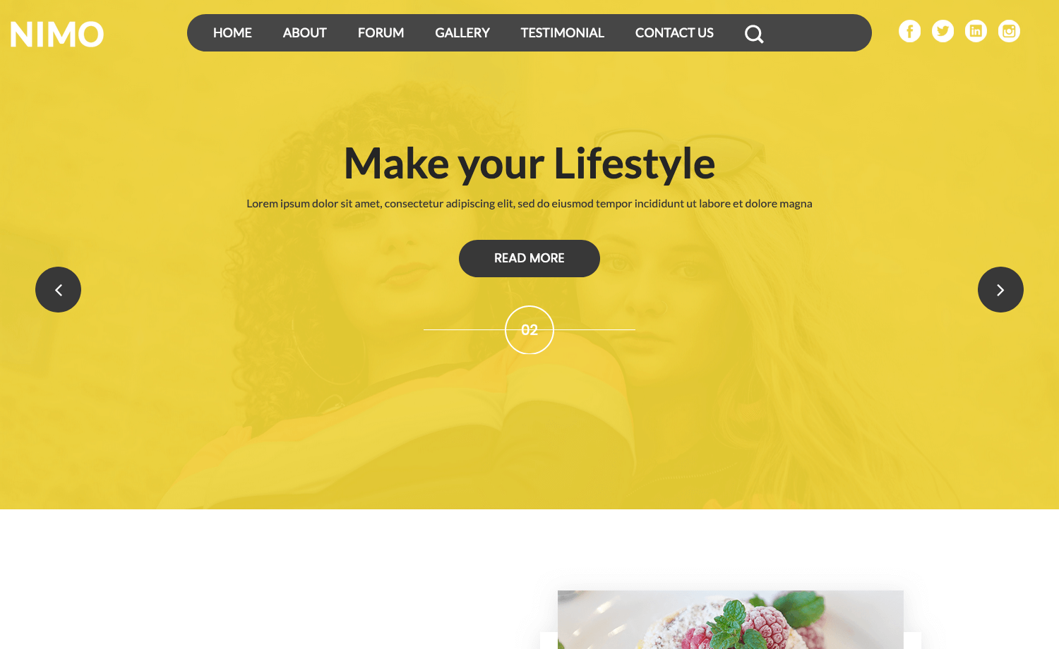 Free Bootstrap 4 Lifestyle Website Template