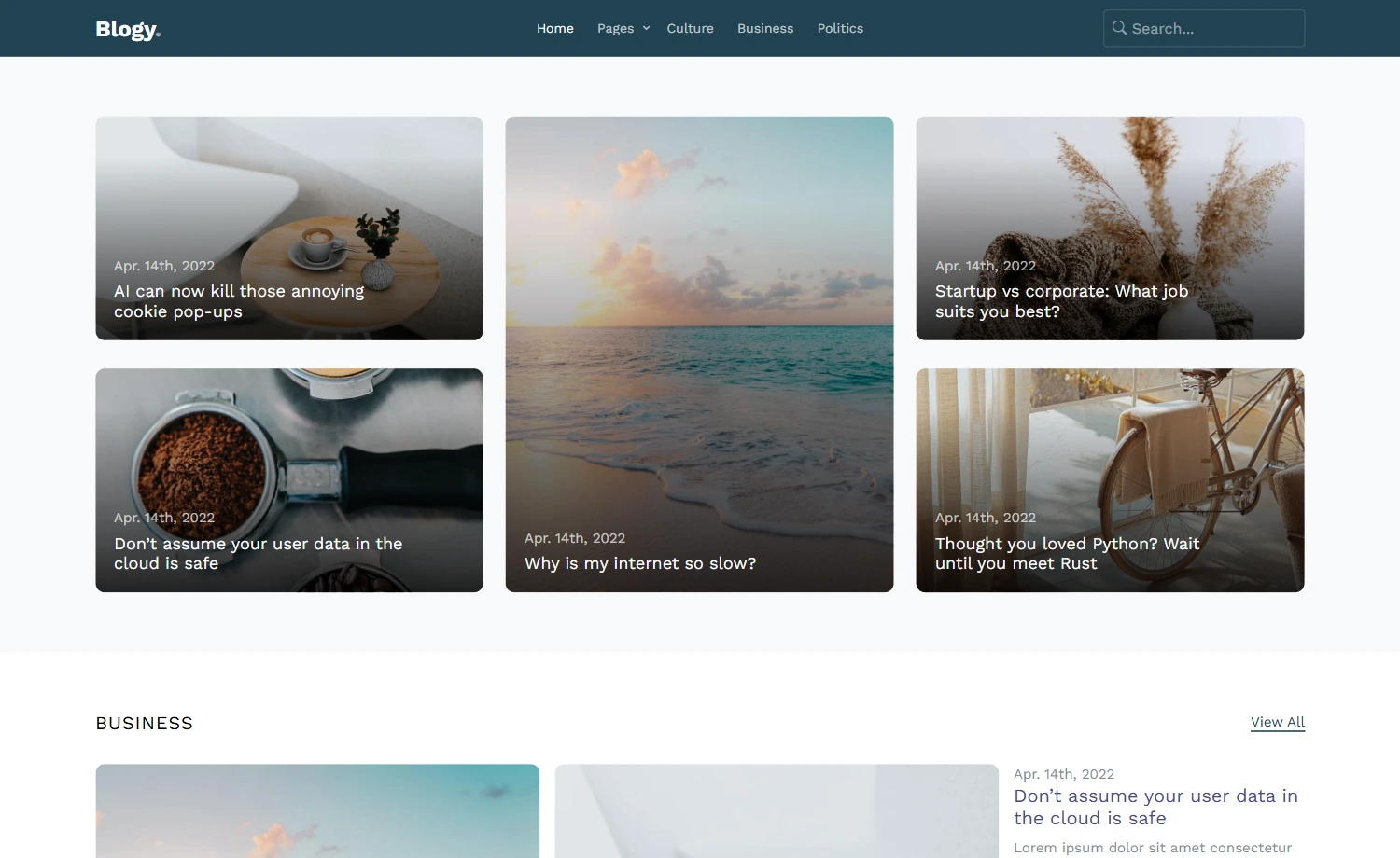 Free Bootstrap 5 HTML5 Blogging Website Template