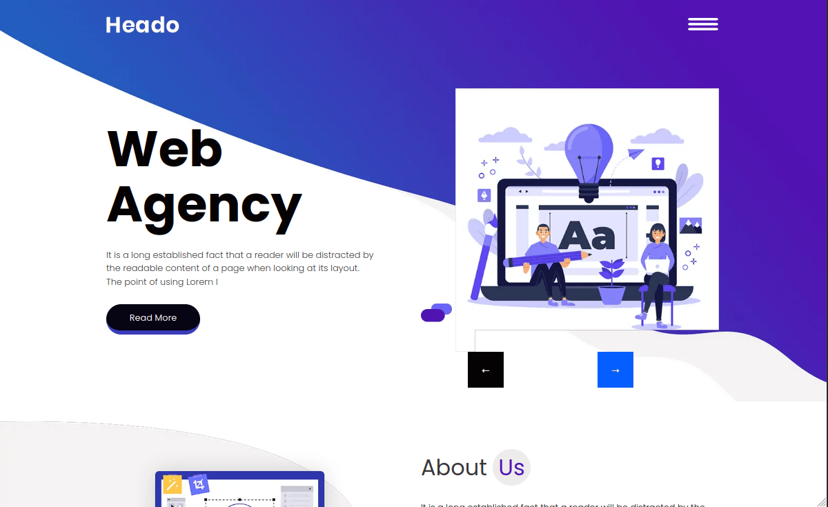 Free Bootstrap 4 Web Agency Website template