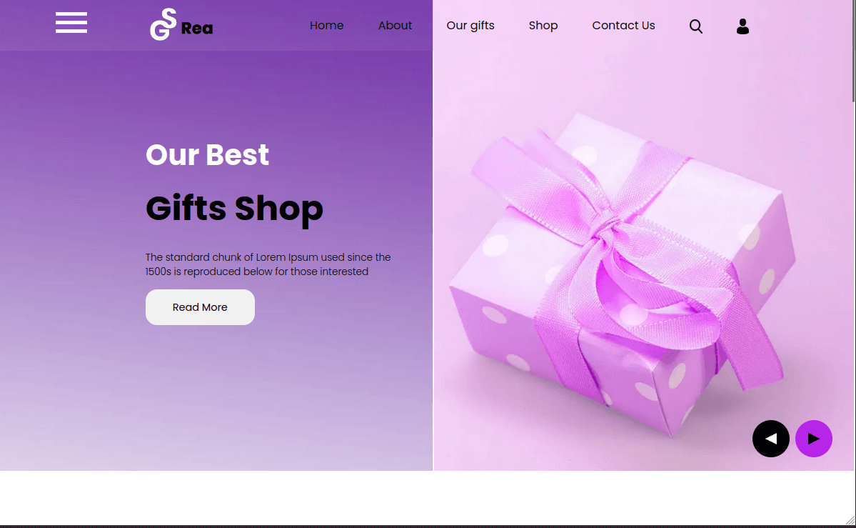 Free Bootstrap 4 Gift Shop Landing Page Template