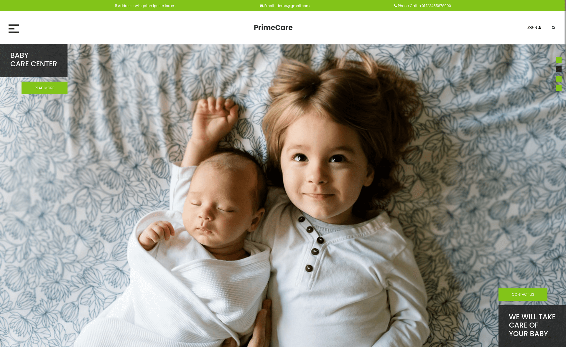 Free Multipage Bootstrap 4 Daycare Center Landing Page Template