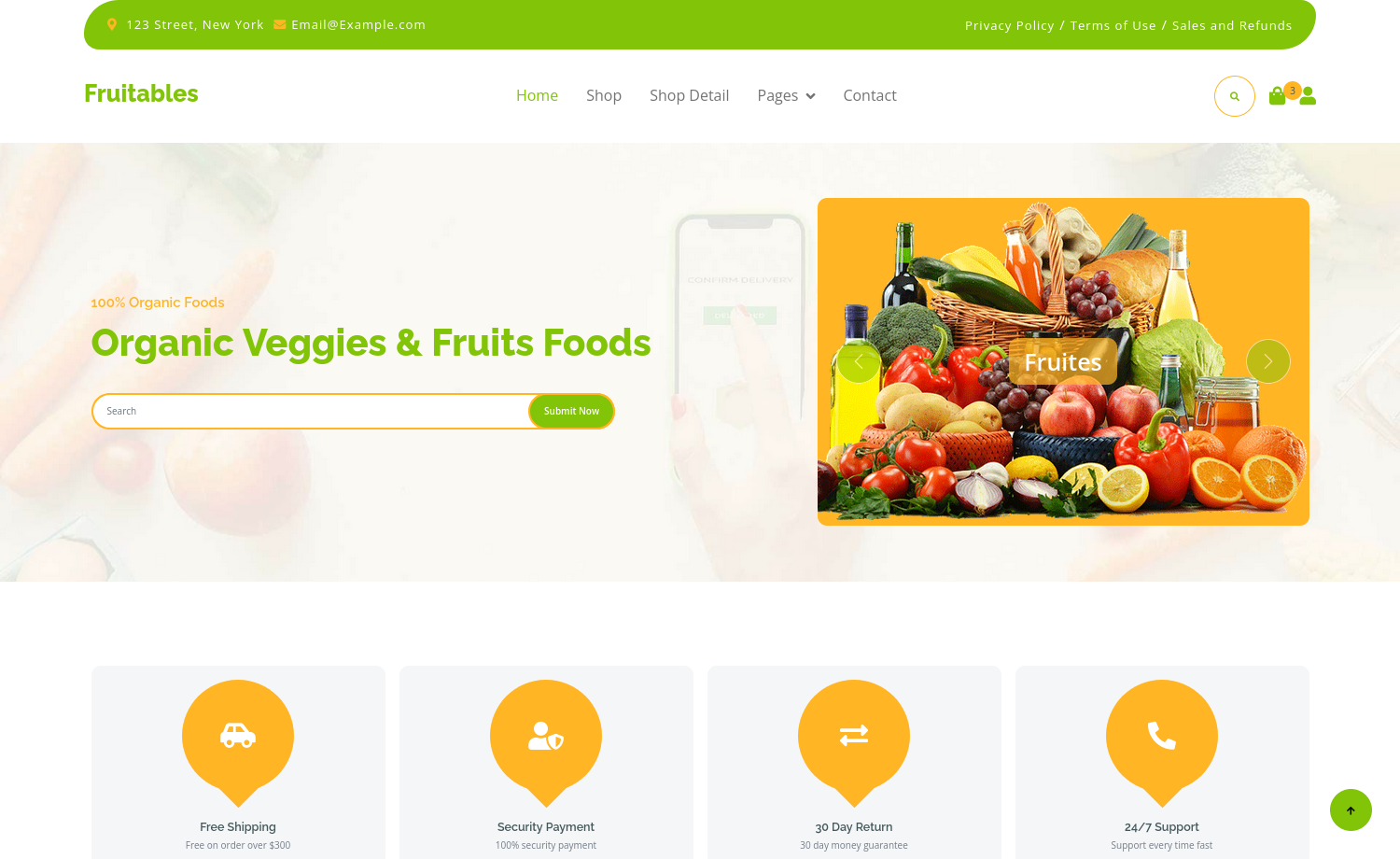 Fruitables Free Responsive Bootstrap 5 eCommerce Website Template