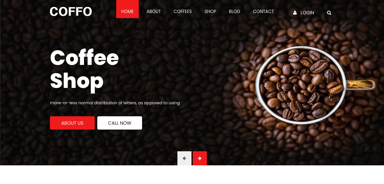 Free Responsive Bootstrap 4 Coffee Shop Website Template