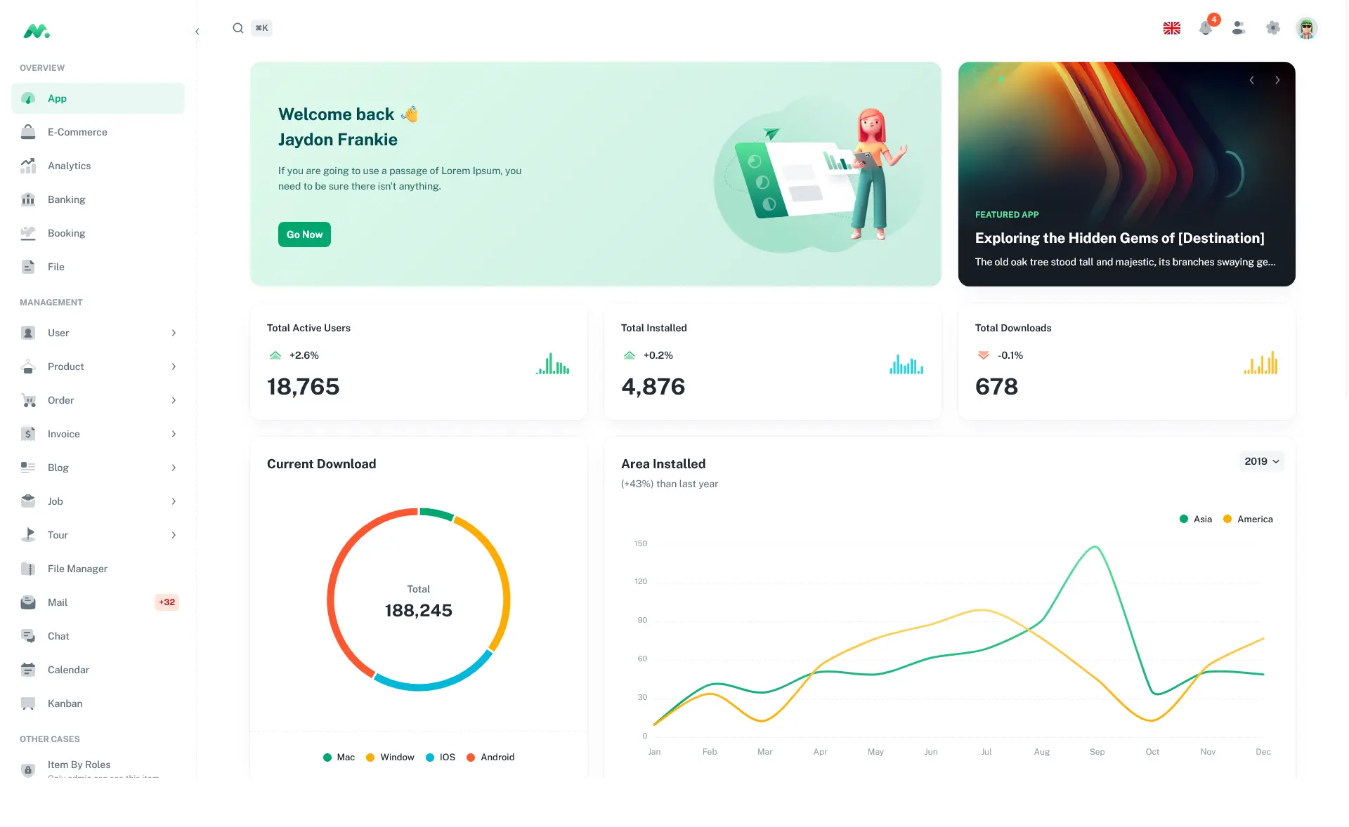 Minimal MUI dashboard Template