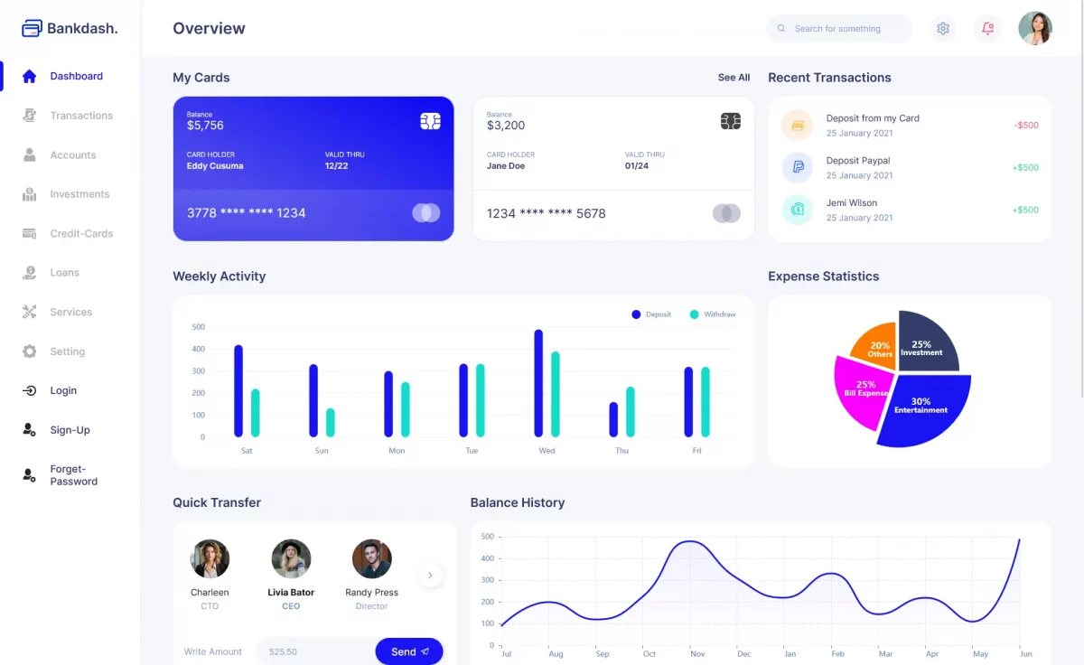 Free MUI React Admin Dashboard Template