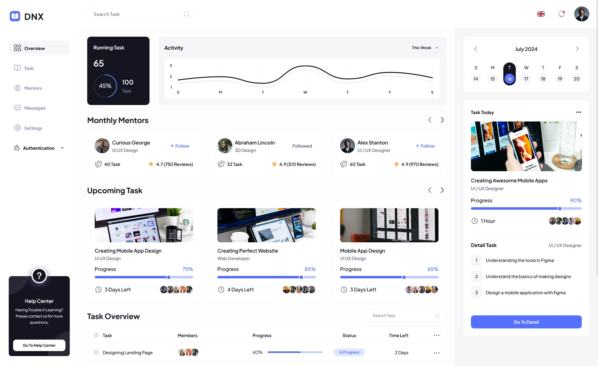 DNX - Free MUI React Admin Dashboard Template - ThemeWagon