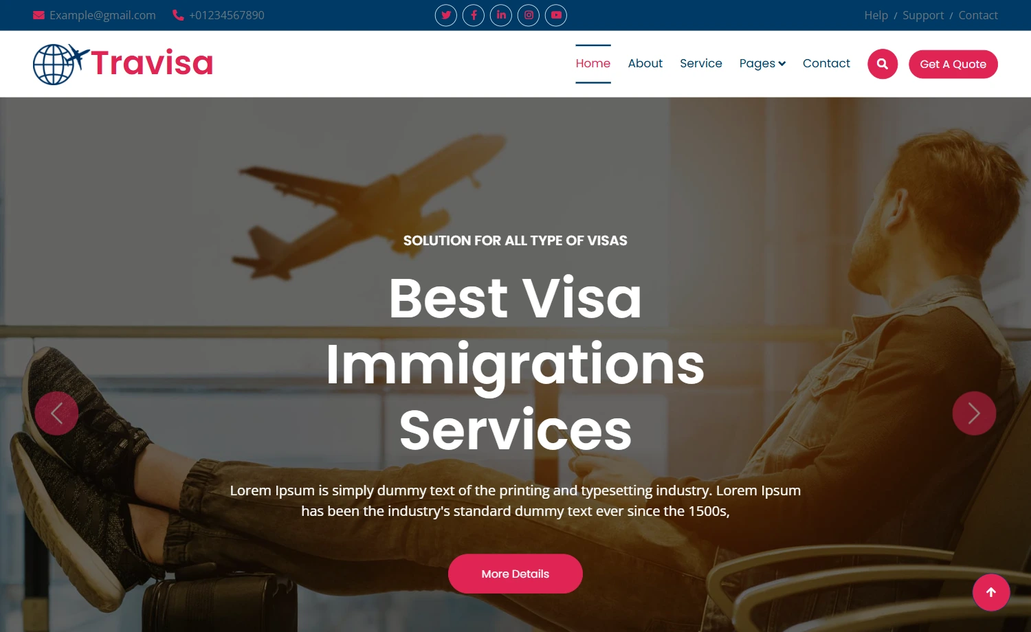 Free Bootstrap 5 Immigration Agency Website Template