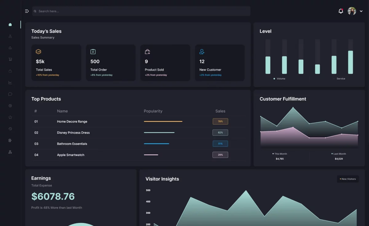 Free MUI React Admin Dashboard Template