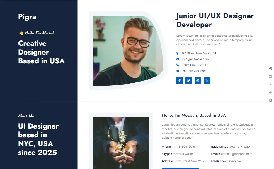 Free Responsive Bootstrap 5 One-Page Personal Portfolio Website Template