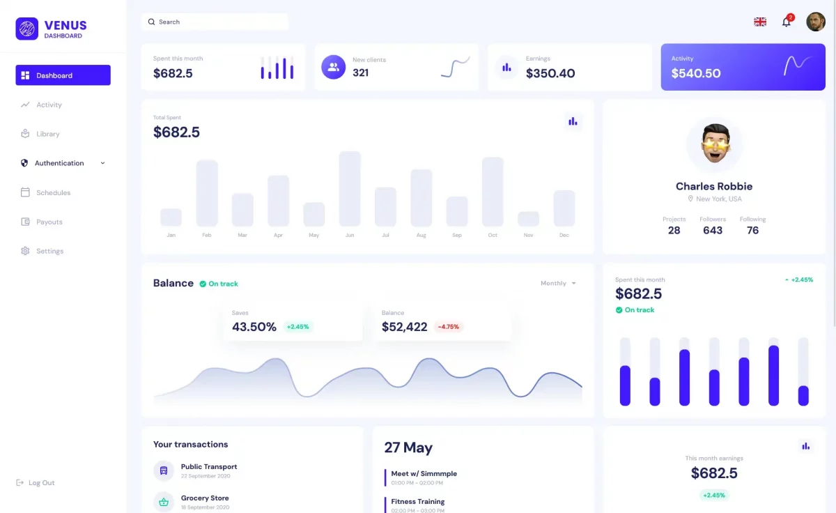 Free Multipage Responsive Material UI Admin Dashboard Template