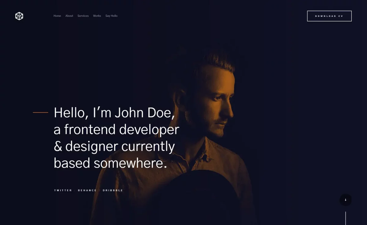 Free Responsive Single-Page Portfolio Website Template