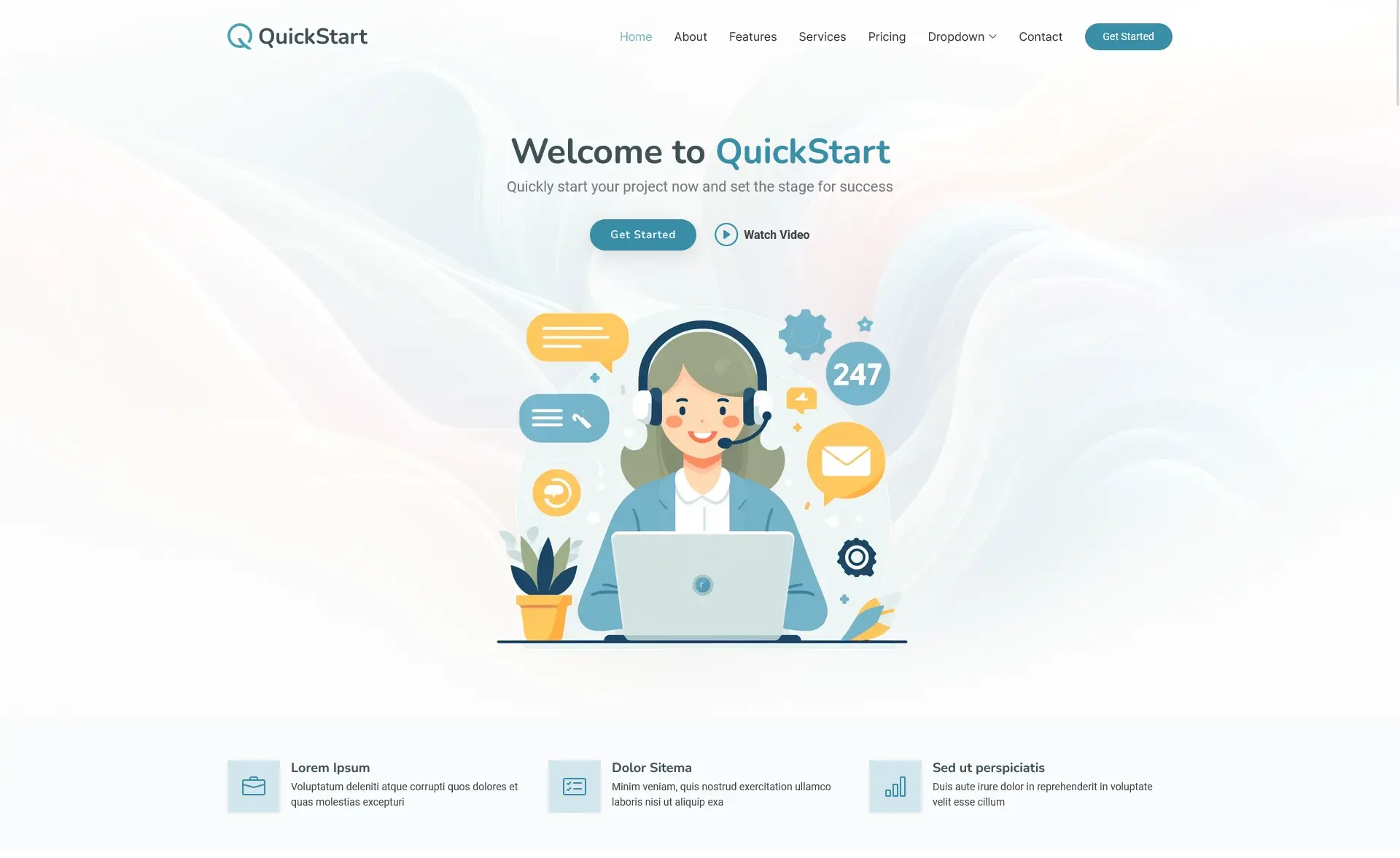 Free Responsive Single-Page Business & Corporate Website Template
