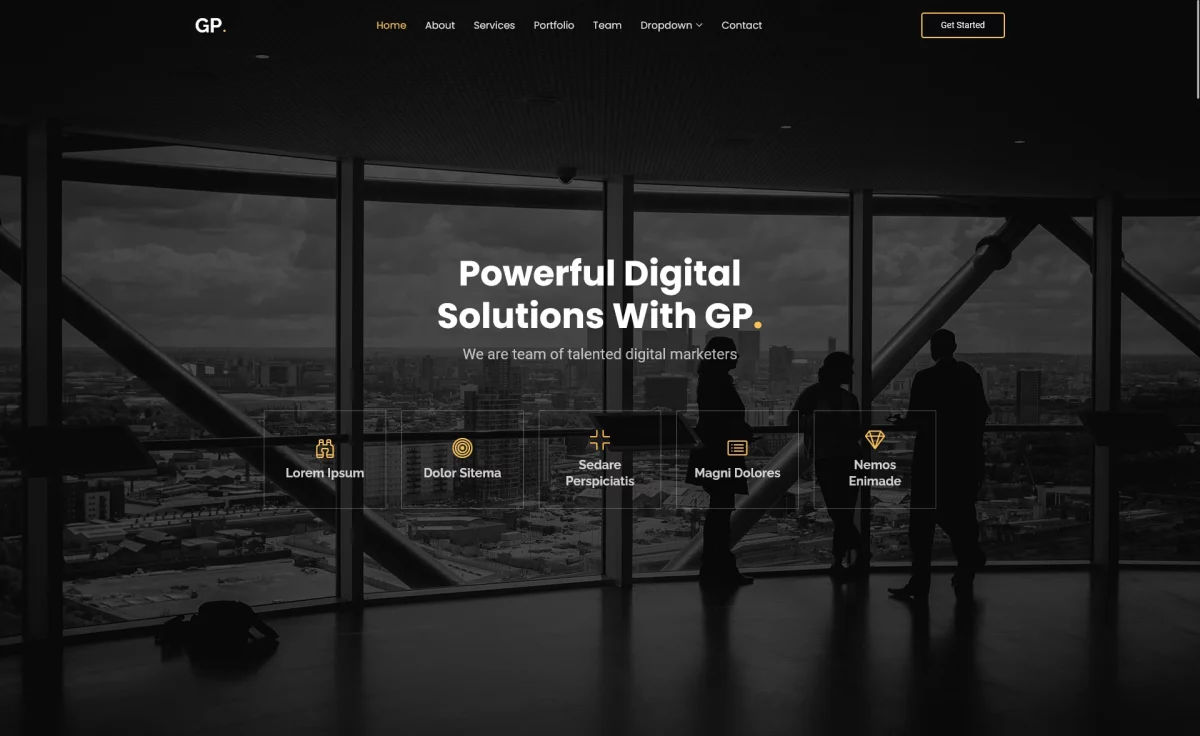 GP Free Responsive One-Page Business & Corporate Template