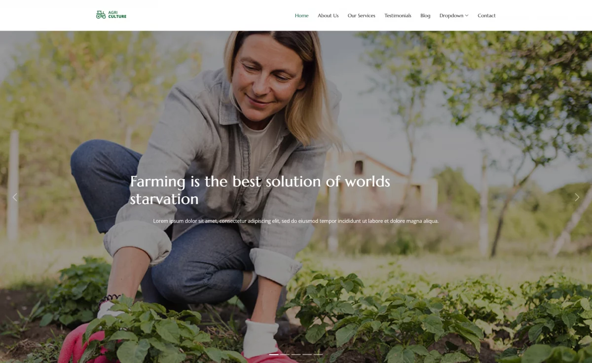 AgriCulture Free Responsive Multipurpose Business & Corporate Template