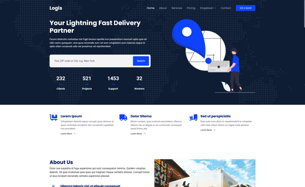 Logis - Free Responsive Bootstrap 5 Business Template