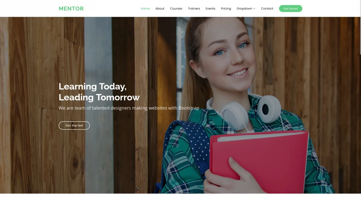 Mentor - Free Responsive Multipage Educational Website Template