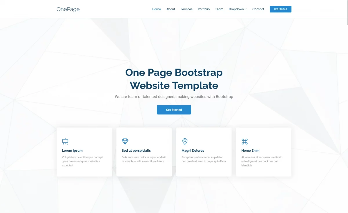 OnePage - Free Responsive Bootstrap 5 Business Template