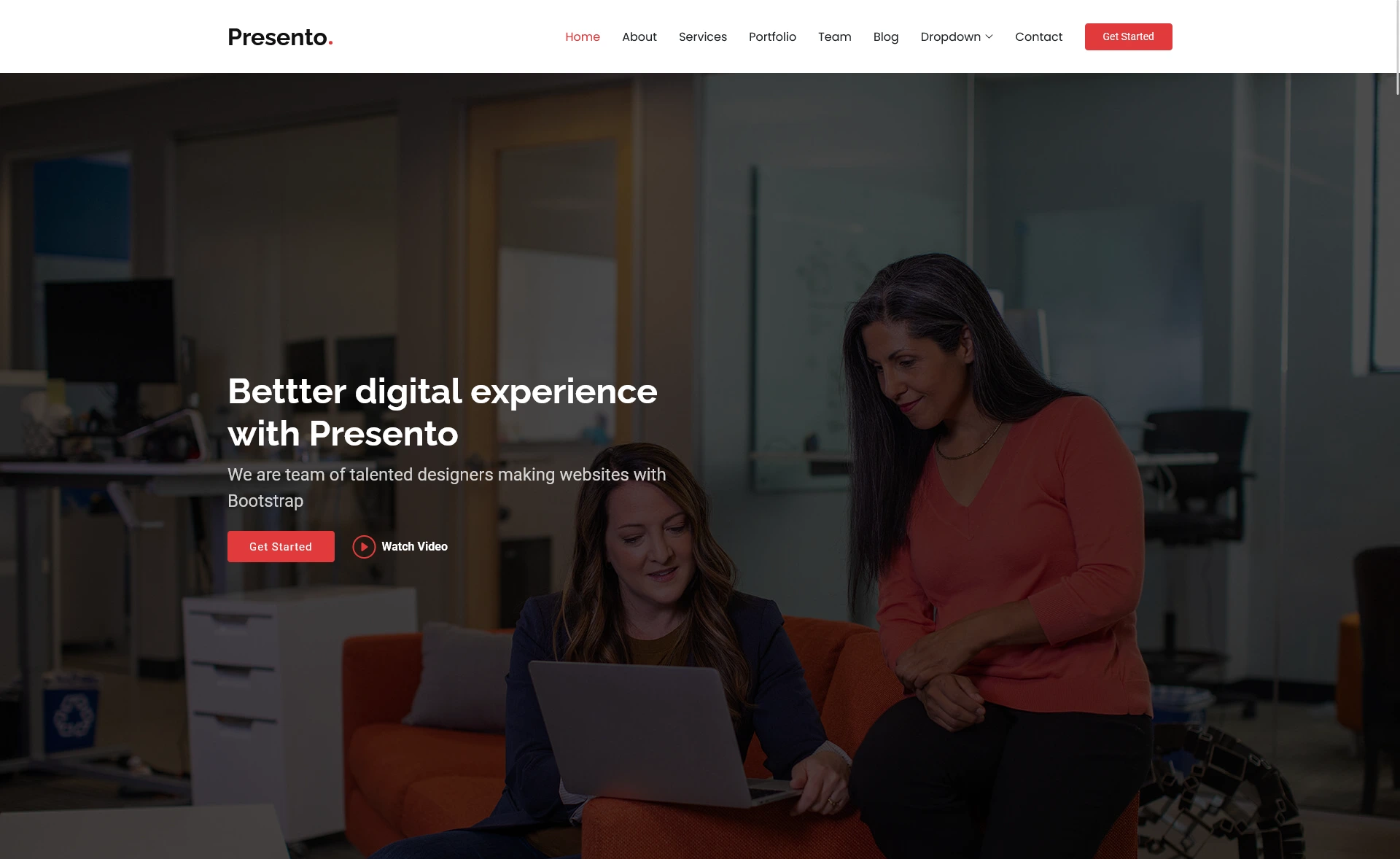 Presento - Free Responsive Bootstrap 5 Business & Corporate Template