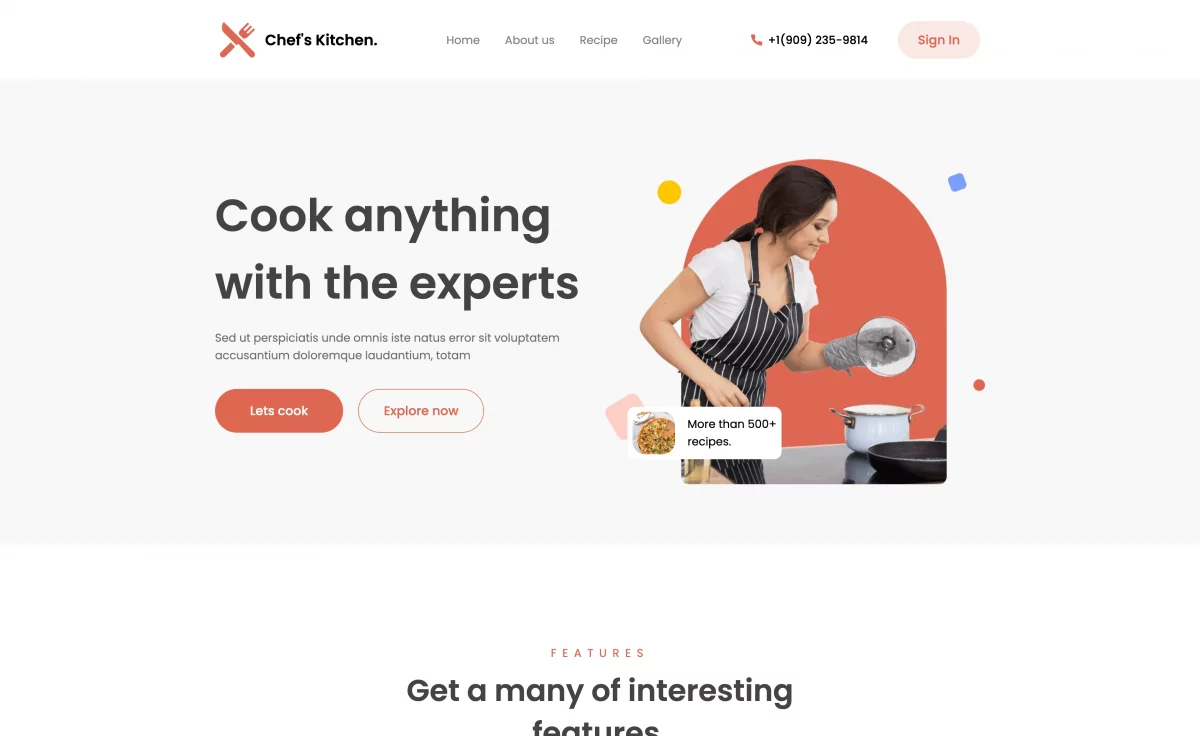 Chef'sKitchen - Free Responsive Tailwind CSS Landing Page Template