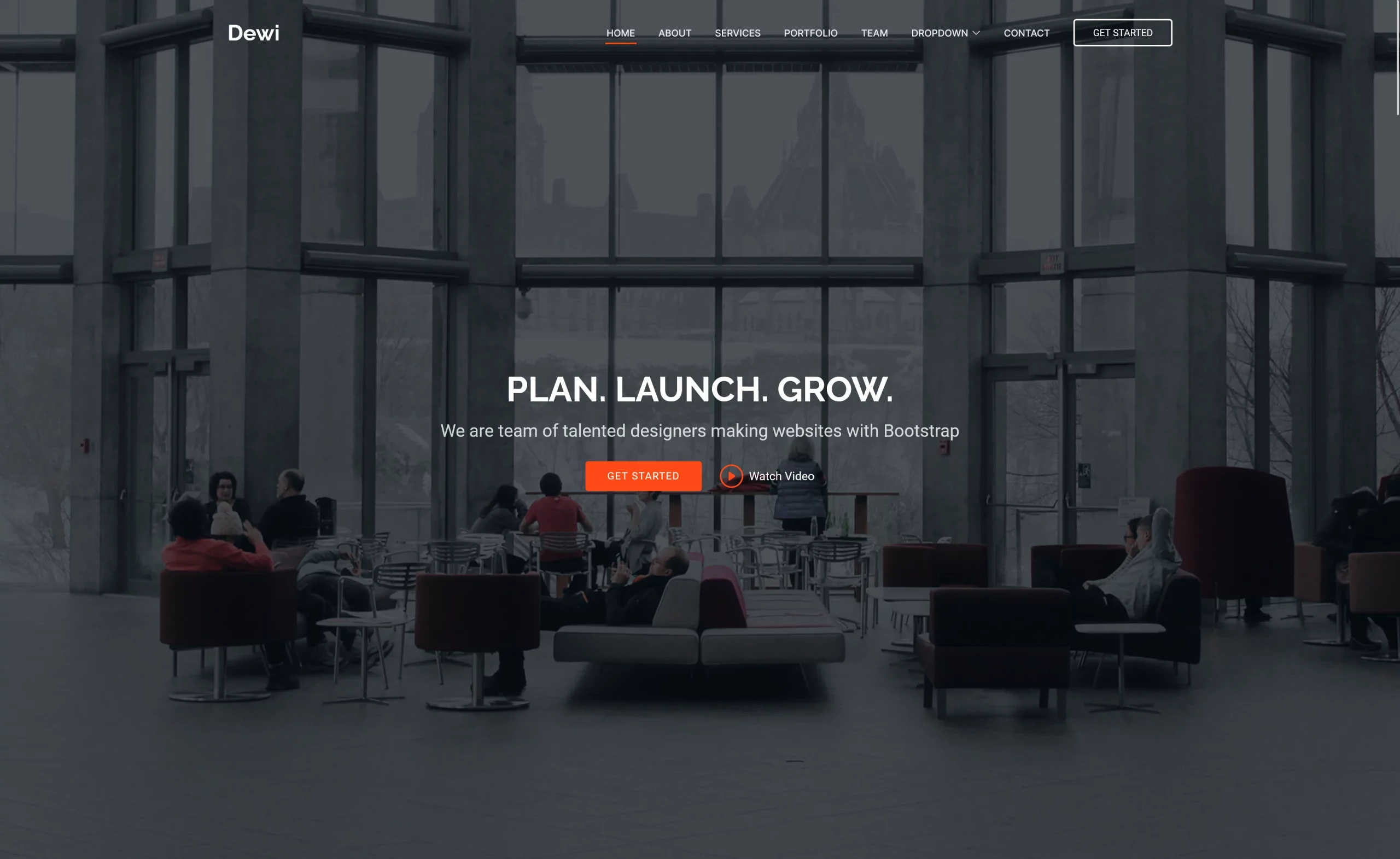 Dewi free bootstrap 5 responsive business corporate template