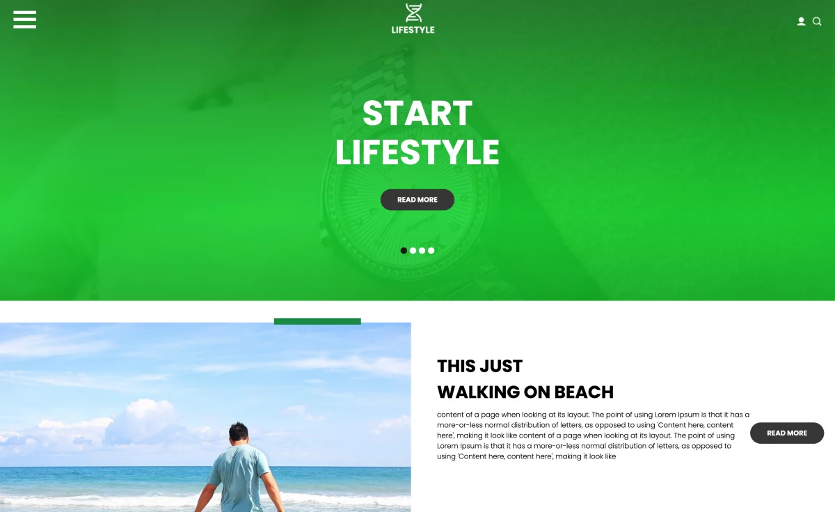 LifeStyle - Free Responsive Bootstrap 4 Business Template