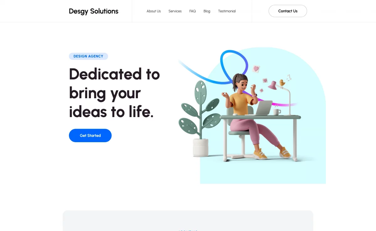 Desgy Solutions - Free Multipurpose Creative Agency Template