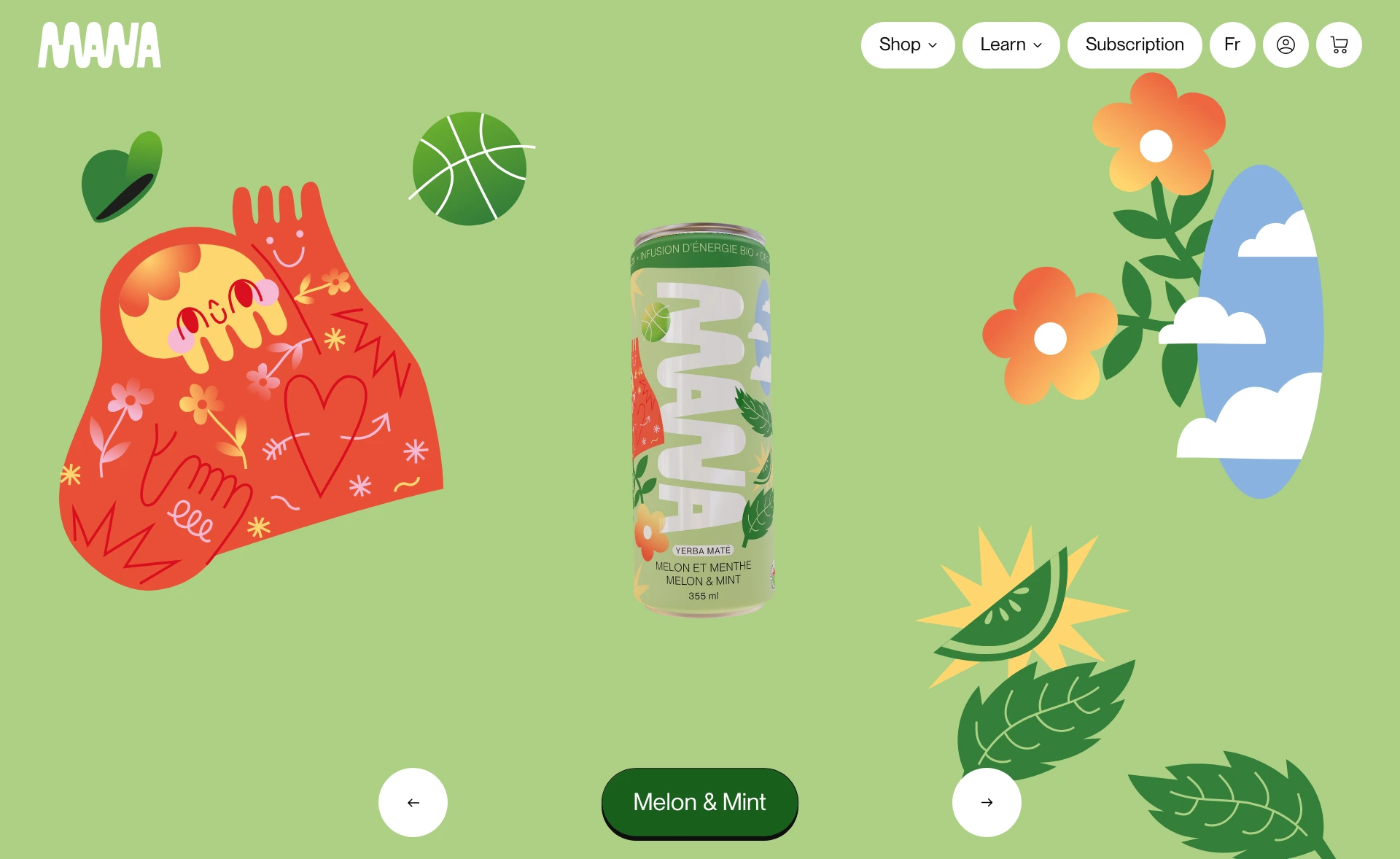 muted color scheme on an eCommerce web design