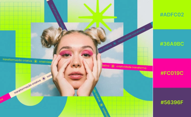 Neon color palatte