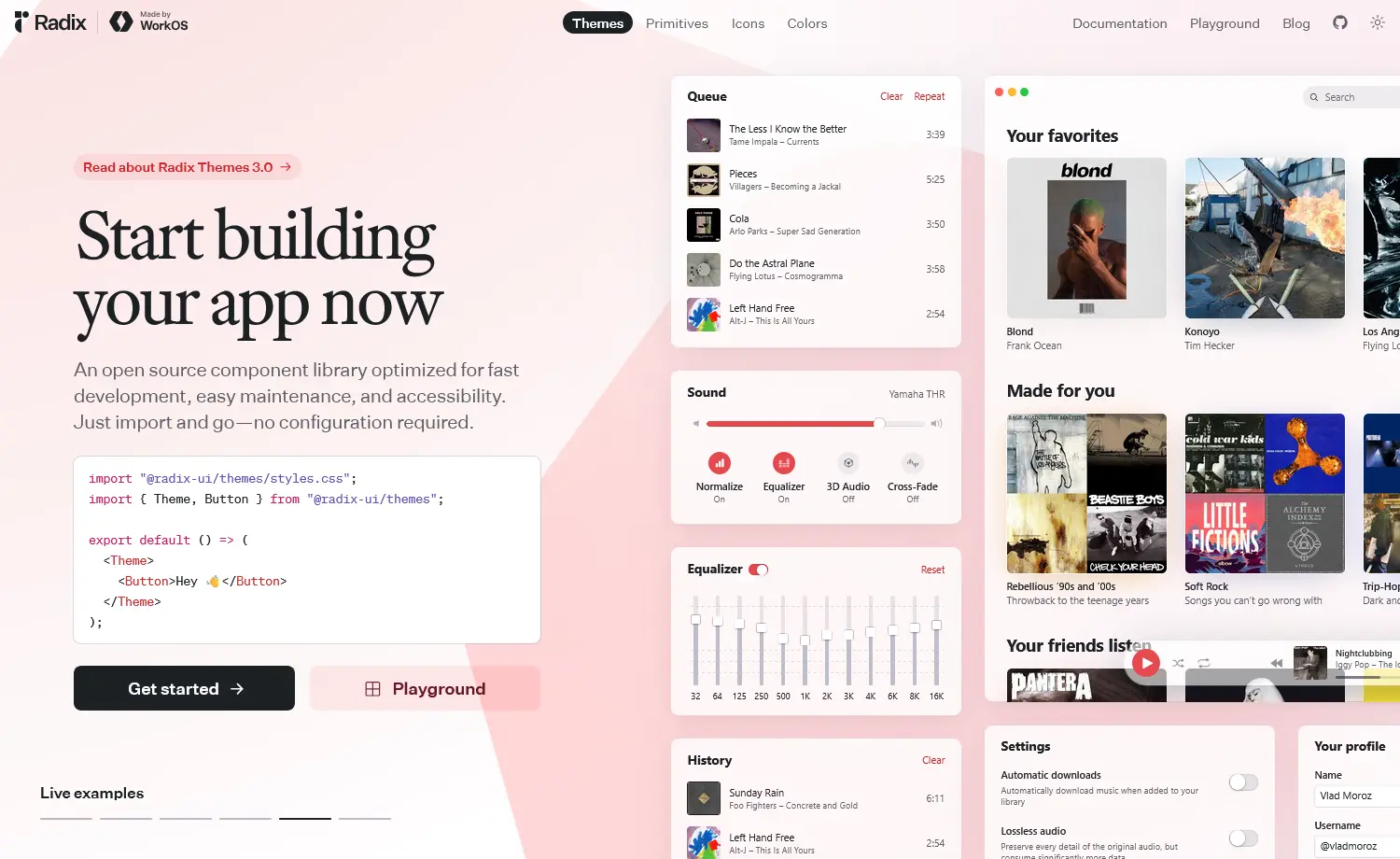 Radix UI - open source React UI library