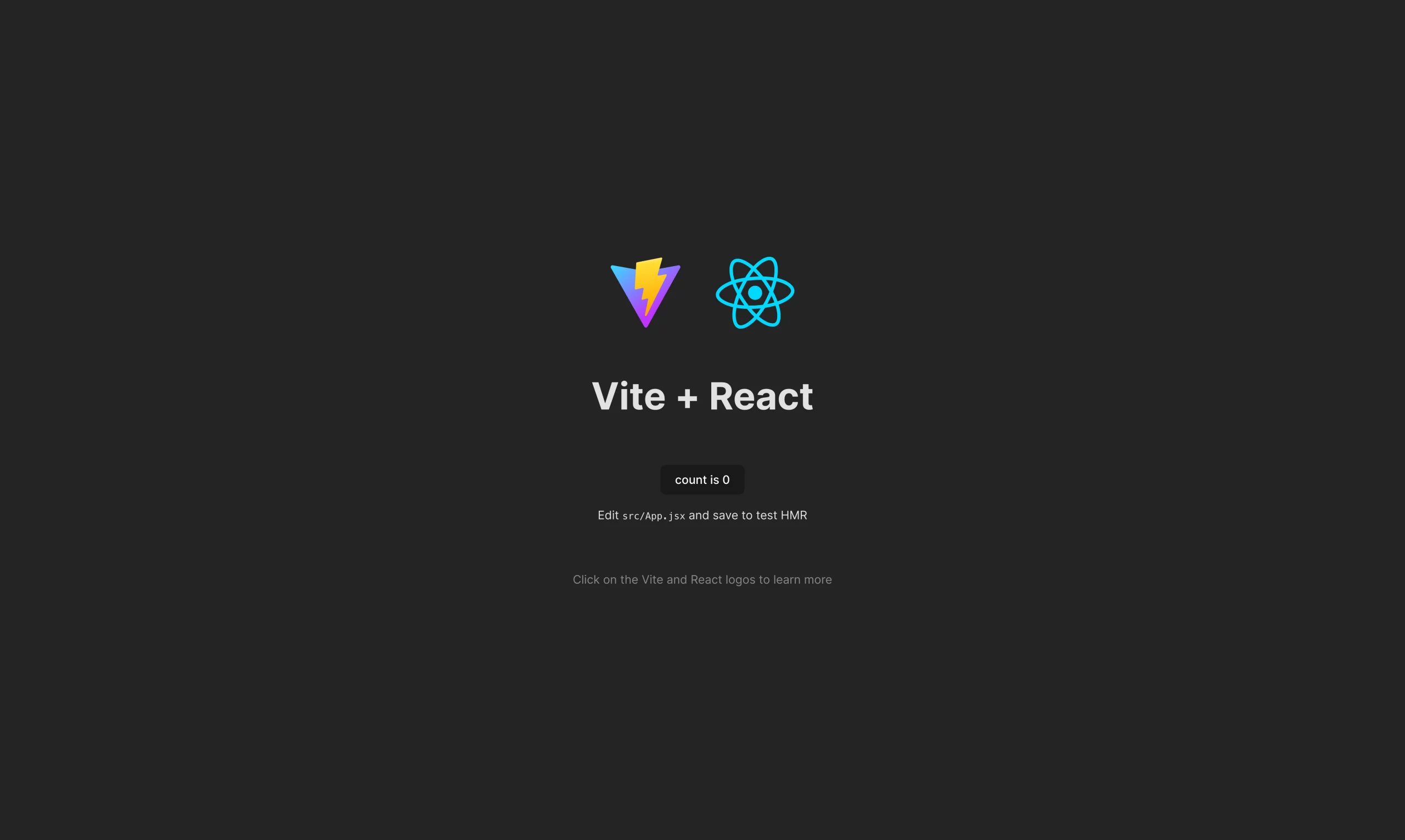 React project first interface